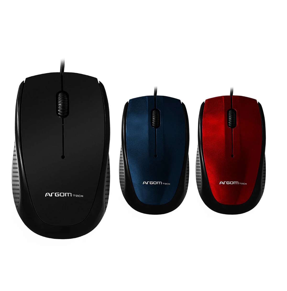 Mouse Óptico Argomtech 3D MS14 800DPI USB Negro